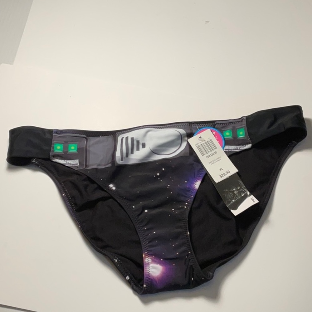 B3 Hot Topic Swim Black Bikini Bottom Darth Vader Space Star Wars Size XL